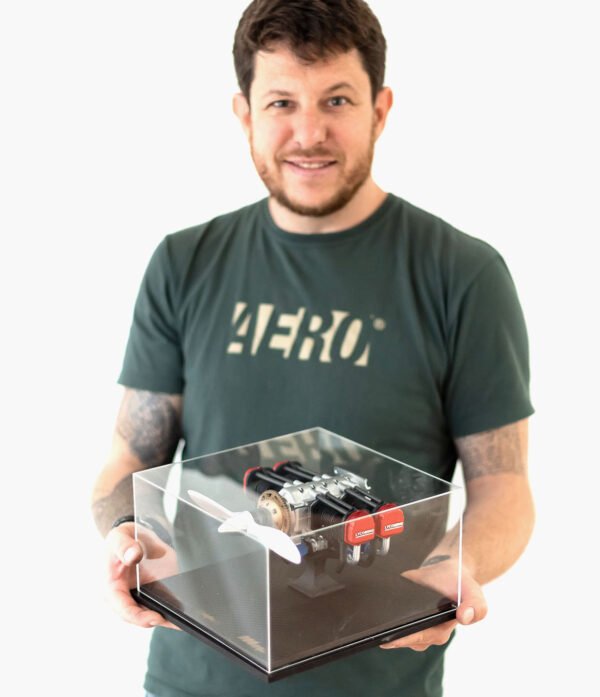 Miniatura Motor Lycoming Escala 1:5 com Expositor Acrílico