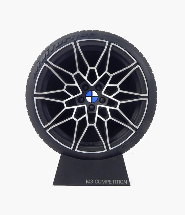 Miniatura Roda BMW M3 Competition Minitorque Com Pneu 10cm