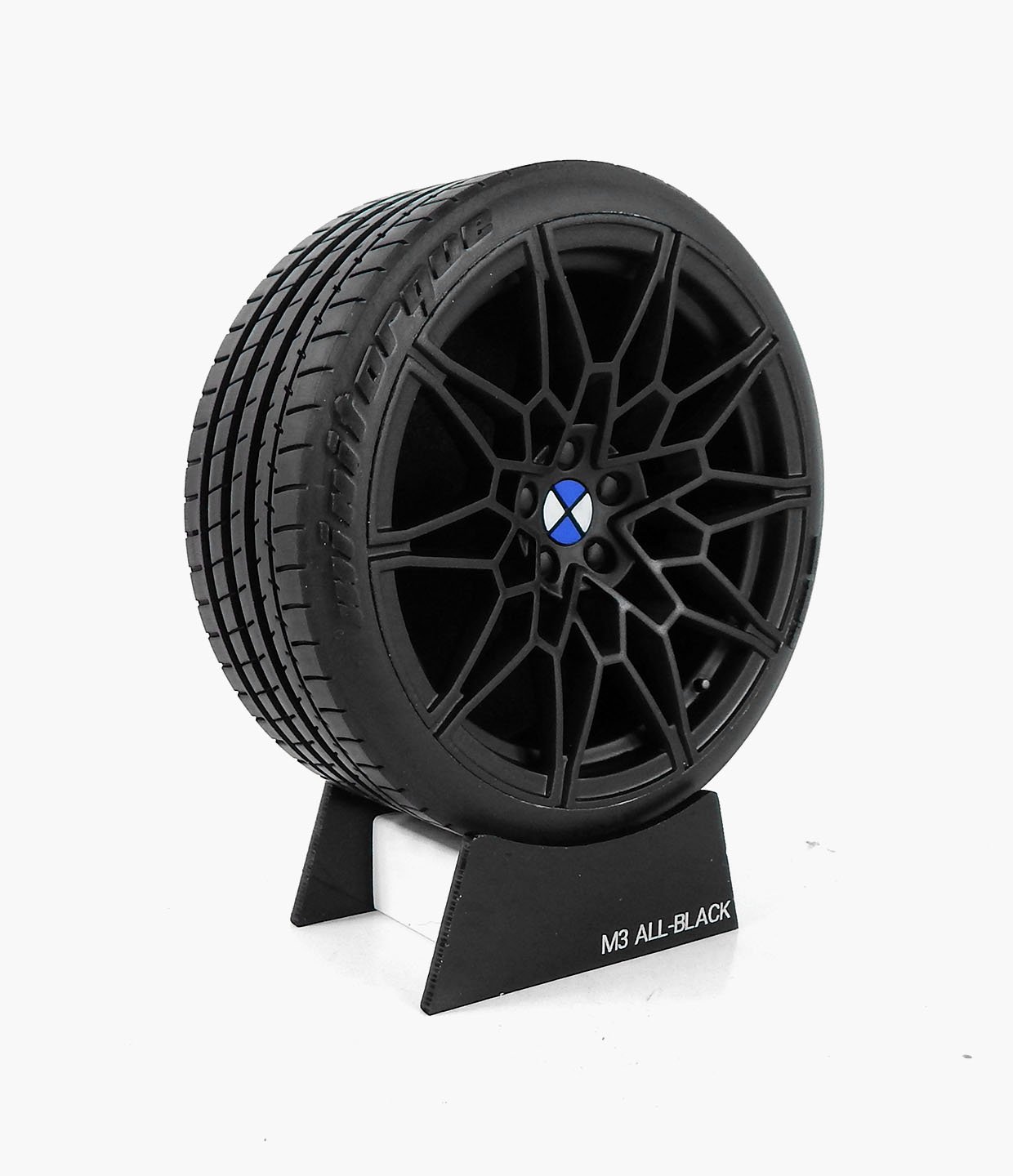 Miniatura Roda BMW M3 AllBlack Minitorque Com Pneu 10cm – migliabox.com.br