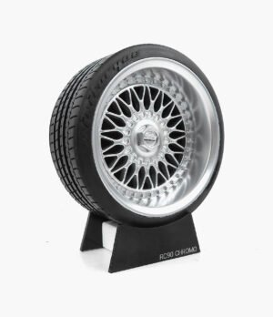 Miniatura Roda BBS RC90 Chromo Minitorque Com Pneu 10cm
