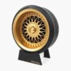 Miniatura Roda BBS RC090 Gold Minitorque Com Pneu 10cm