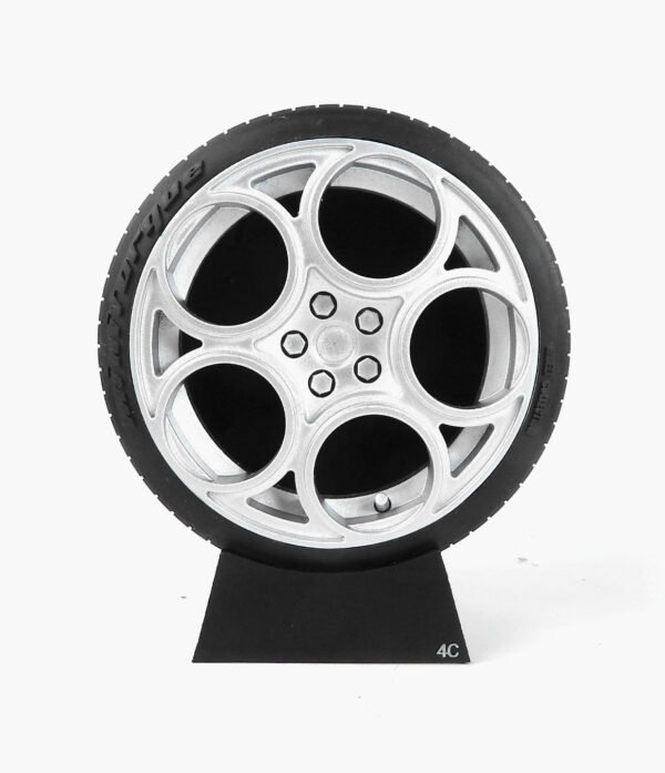Miniatura Roda Alfa Romeo 4C Minitorque Com Pneu 10cm