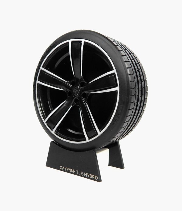 RODA PORSCHE CAYENNE HIBRID 03 Miniatura Roda Cayenne Turbo E-Hybrid Minitorque Com Pneu 10cm