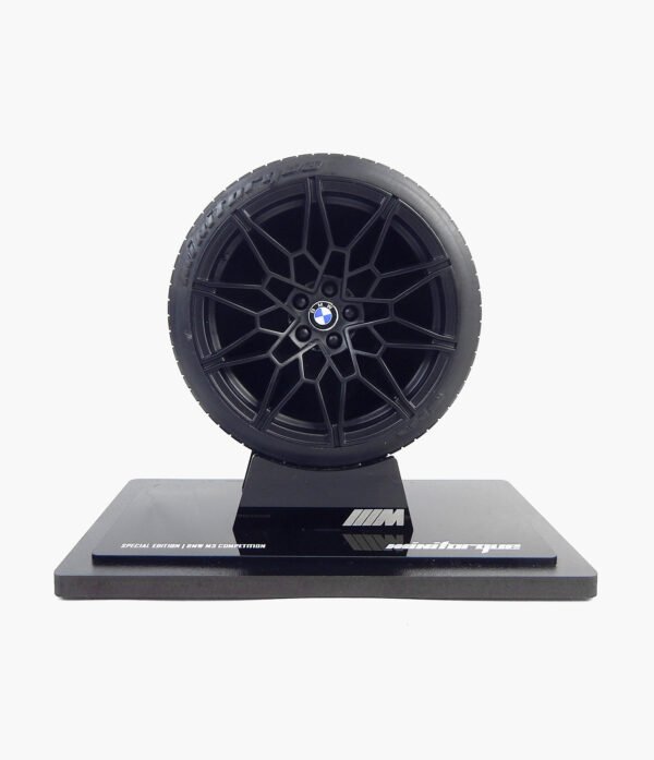 RODA BMW M03 01 Miniatura Roda BMW M3 Minitorque Com Pneu 10cm E Expositor Acrílico