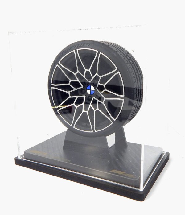 Miniatura Roda BMW M3 Minitorque Com Pneu 10cm E Expositor Acrílico