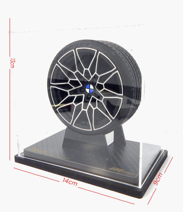 Miniatura Roda BMW M3 Minitorque Com Pneu 10cm E Expositor Acrílico