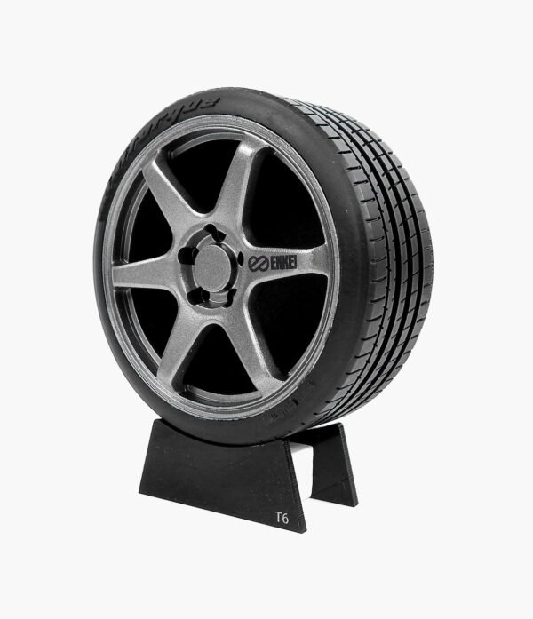 ENKEI T6 03 Miniatura Roda Enkei T6 Minitorque Com Pneu 10cm