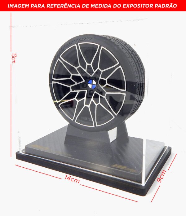 Miniatura Roda Orbital Minitorque Com Pneu 10cm E Expositor Acrílico