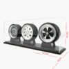 Miniatura Rodas Opala Kit  Três Peças Minitorque Com Pneu 10cm e Expositor Acrílico