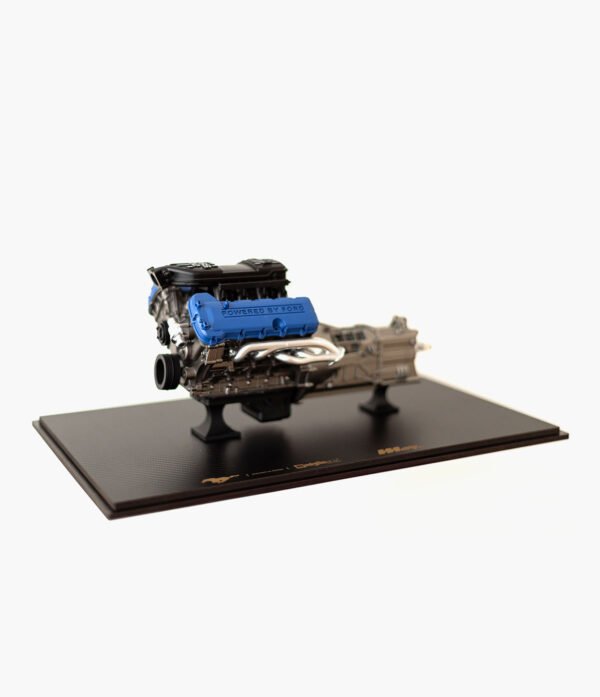 BOSS 150 C CAMBIO 01 Motor Boss 302 Mustang Escala 1:5 Com Transmissão e Expositor em Acrílico