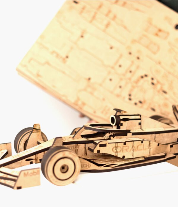 f1 mdf 07 Miniatura Carro Fórmula 1 Quebra-Cabeça 3D com 58cm de Comprimento MDF 6mm