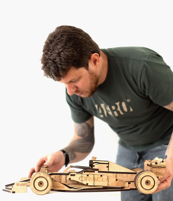 f1 mdf 10 Miniatura Carro Fórmula 1 Quebra-Cabeça 3D com 58cm de Comprimento MDF 6mm
