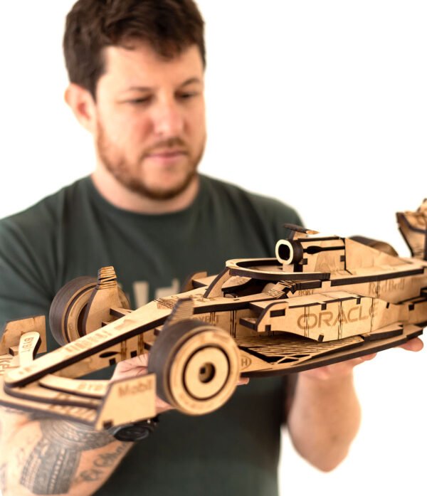 f1 mdf 11 Miniatura Carro Fórmula 1 Quebra-Cabeça 3D com 58cm de Comprimento MDF 6mm