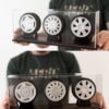 Miniatura Rodas Especial Santana Kit Com Três Peças Minitorque Com Pneu 10cm e Expositor Acrílico