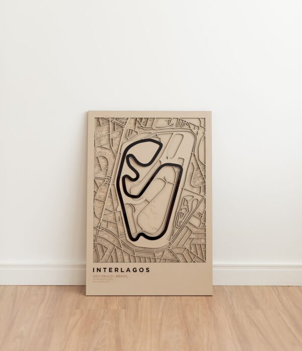 QUADRO INTERLAGOS VIC01 Quadro Decorativo Interlagos Vertical Grande 55x80cm