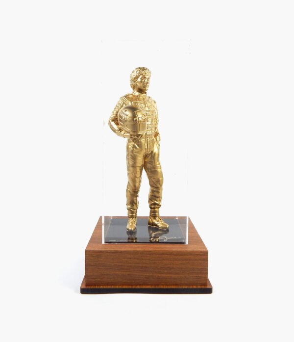 ESTATUETA SENNA 01 Miniatura Especial A.S Com expositor Acrílico