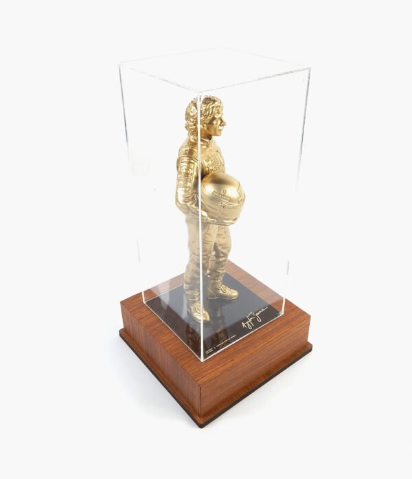 ESTATUETA SENNA 02 Miniatura Especial A.S Com expositor Acrílico