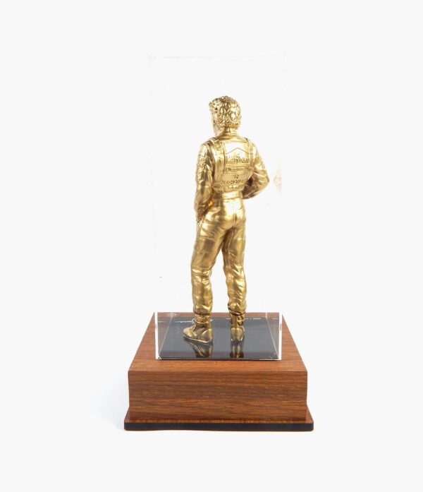 ESTATUETA SENNA 03 Miniatura Especial A.S Com expositor Acrílico