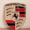 BRASAO PORSCHE 80CM 03 Quadro Decorativo Tripla Camada Logo Porsche 80x62cm Alto Padrão Premium Automotivo