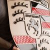 BRASAO PORSCHE 80CM 04 Quadro Decorativo Tripla Camada Logo Porsche 80x62cm Alto Padrão Premium Automotivo