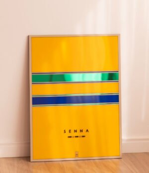 Quadro Ayrton Senna 80x60cm Tripla Camada Edição Limitada 3 Títulos Fórmula 1 Decoração Premium