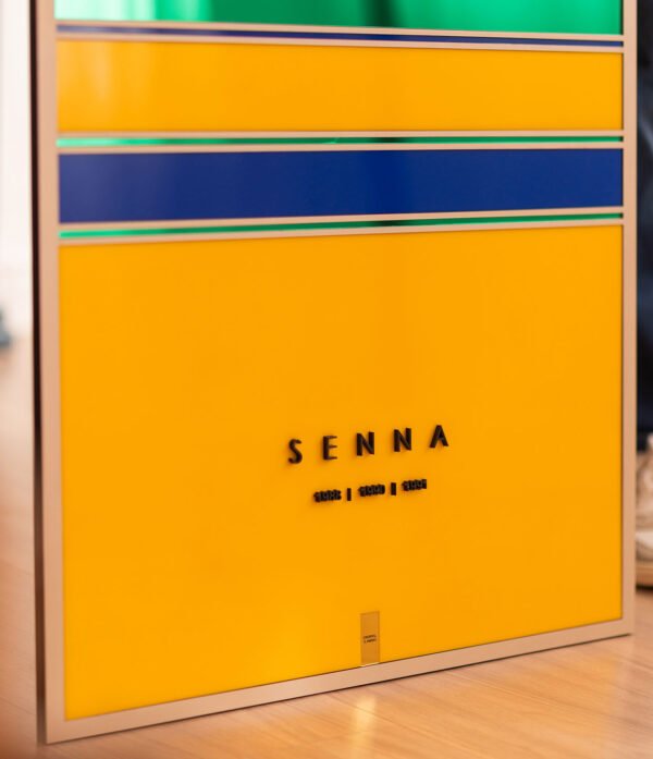 Quadro Ayrton Senna 80x60cm Tripla Camada Edição Limitada 3 Títulos Fórmula 1 Decoração Premium