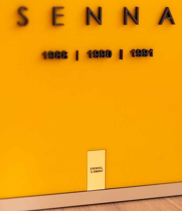 Quadro Ayrton Senna 80x60cm Tripla Camada Edição Limitada 3 Títulos Fórmula 1 Decoração Premium