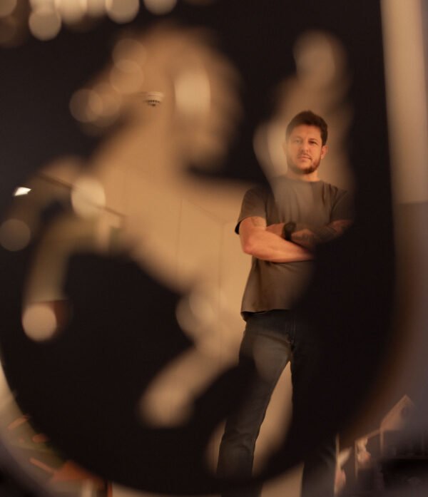 Quadro Decorativo Turbonite Gray Limitado Tripla Camada Logo Porsche 80x62cm Alto Padrão Premium Automotivo