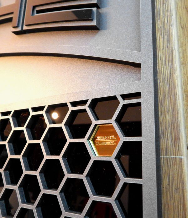 Quadro Decorativo Turbonite Gray Limitado Tripla Camada Logo Porsche 80x62cm Alto Padrão Premium Automotivo